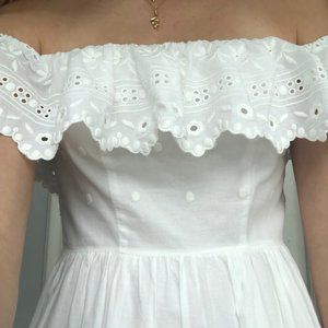 Love Shack Fancy "Izzy" Dress (white eyelet)